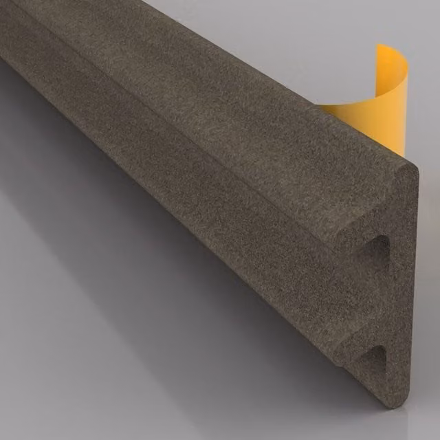Stormguard 2-in-1 Self Adhesive Acoustic Silent Seal Draught Excluder, 6m, Brown and Grey