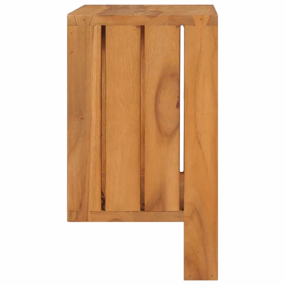 Berkfield Home Wall-mounted Teak Wood Towel Rack in Brown, W/D/H: 35 x 20 x 35 cm – 2