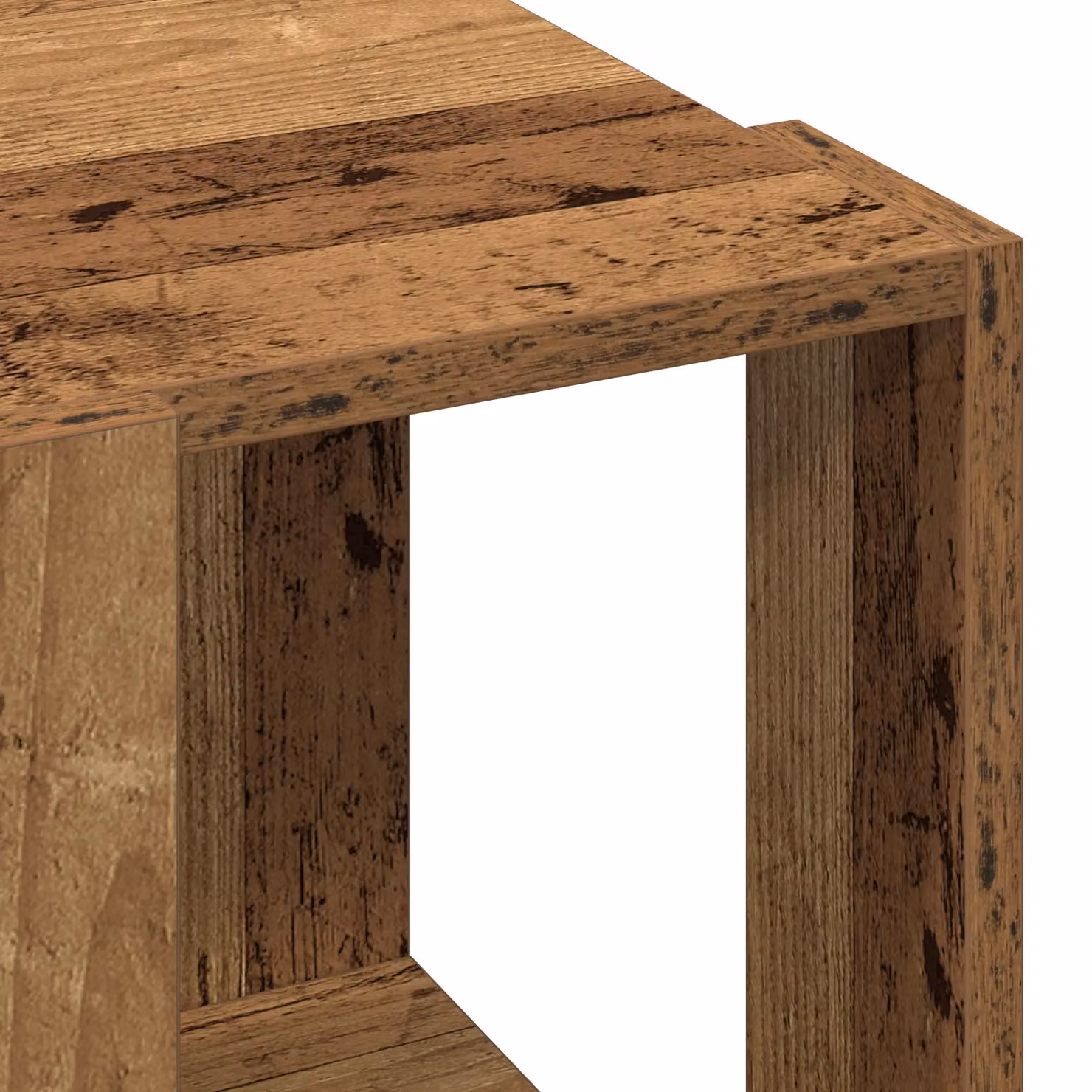 Berkfield Home Rustic Square Coffee Table in Brown Solid Reclaimed Wood W/D/H: 32 x 32 x 30 cm – 4