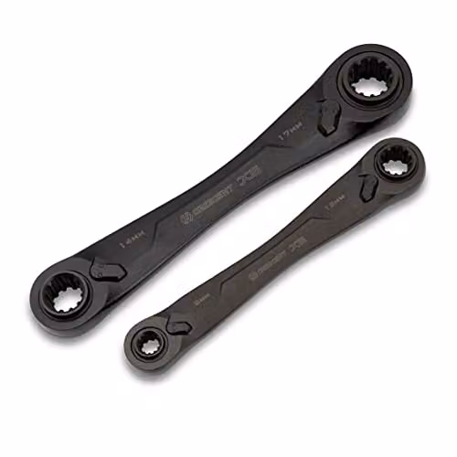 Crescent X6 2 Piece Combination Ratcheting Spanner Set in Black