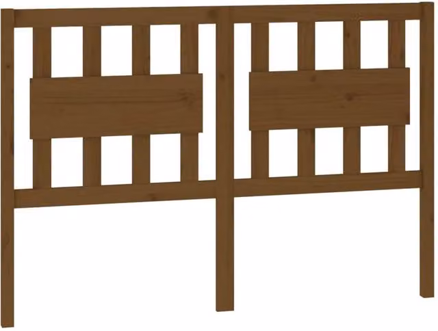Berkfield Home Rustic Solid Wood Pine Bed Headboard, Brown, W: 125.5 cm, D: 4 cm, H: 100 cm – 1