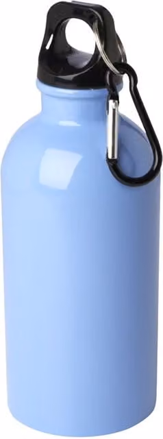 Floso Stainless Steel Single Wall Water Bottle with Carry Handle, Blue, 400 ml