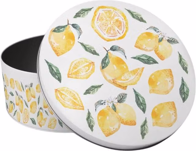 Purely Home Round Multicoloured Lemons Small Cake Tin