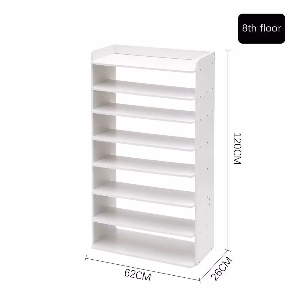 KORVIXA Large Capacity Standing Shoe Storage Shelves, White, W/D/H: 100 x 100 x 100 cm – 2