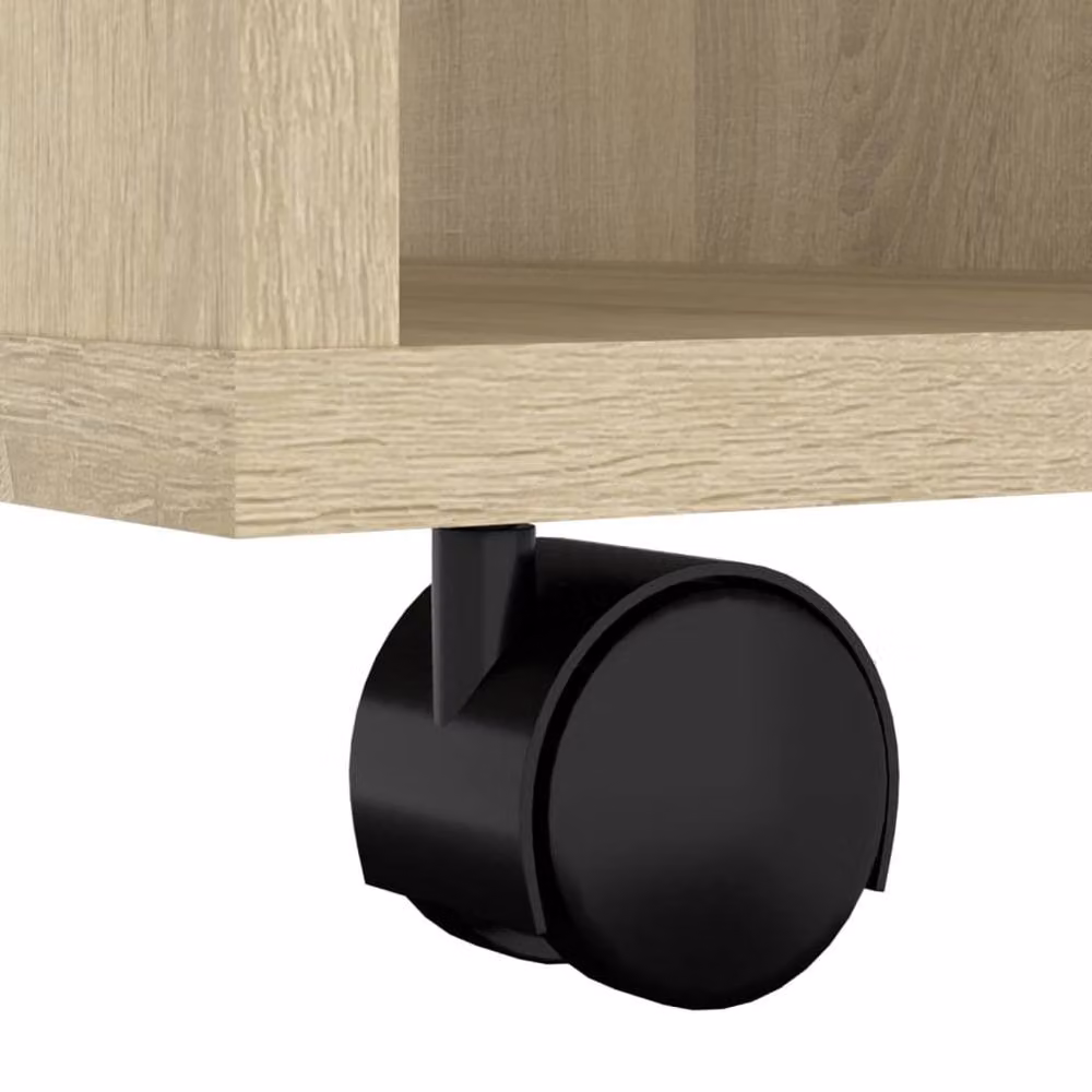 Berkfield Home Rolling Cabinet in Sonoma Oak, W/D/H: 60 x 35 x 75 cm – 4