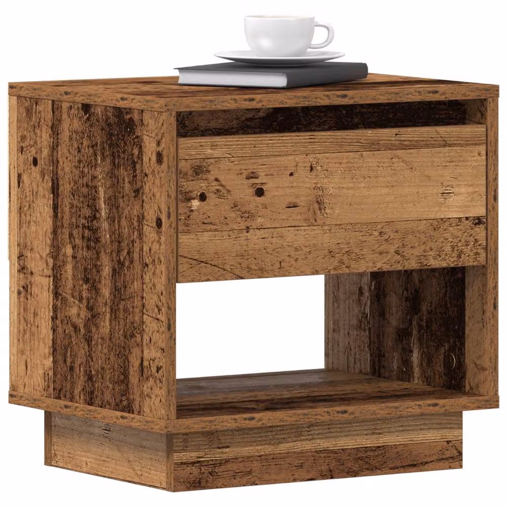 Berkfield Home Set of 2 Bedside Cabinets in Old Wood Brown, W/D/H: 45 x 34 x 45 cm – 3