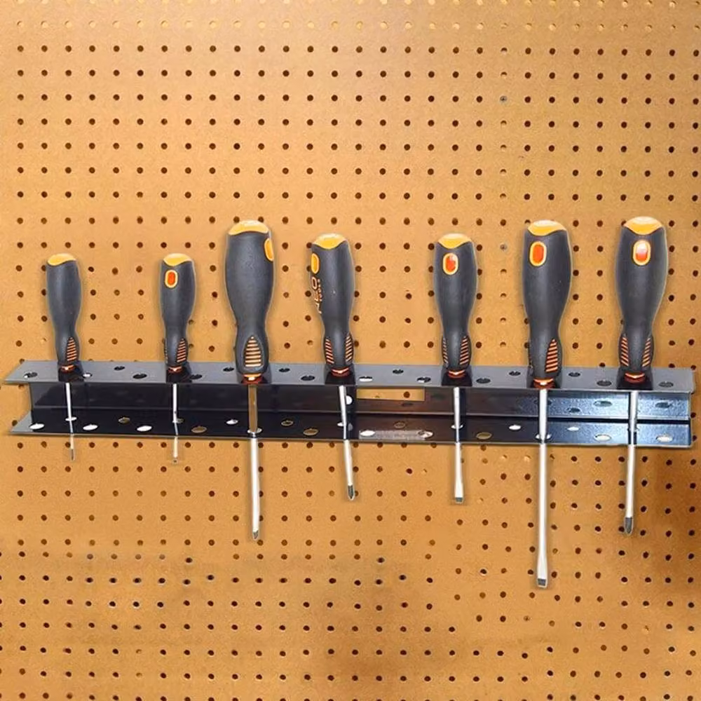 SPETLEK Wall-Mounted Metal Hand Tool Holder Storage Shelf in Matt Black – 4