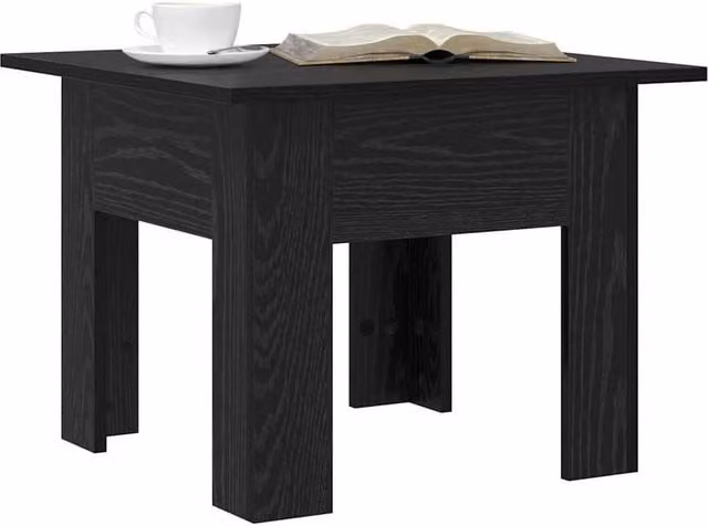 Berkfield Home Elegant Square Coffee Table in Black Oak, W/D/H: 55 x 55 x 42 cm – 1