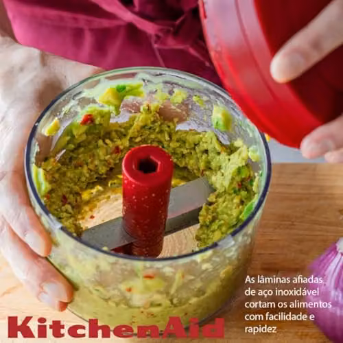 KitchenAid Manual Food Chopper in Red with Stainless Steel and Plastic Components – 6