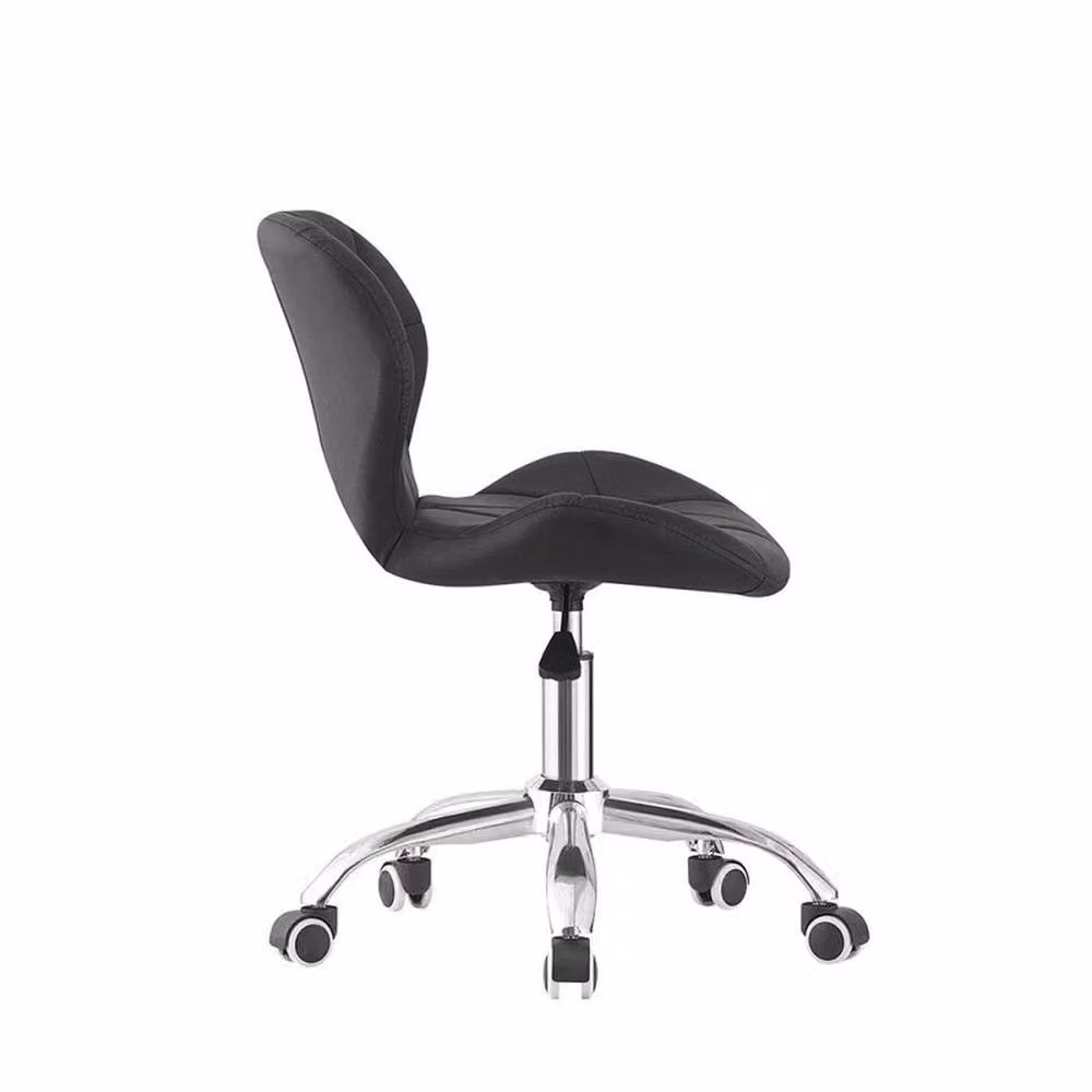 NESTLUNE Black Synthetic Leather Adjustable Swivel Task Chair – 3