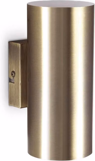 Netlighting Hot 2 Light Up and Down Wall Light in Yellow Burnished Metal Finish