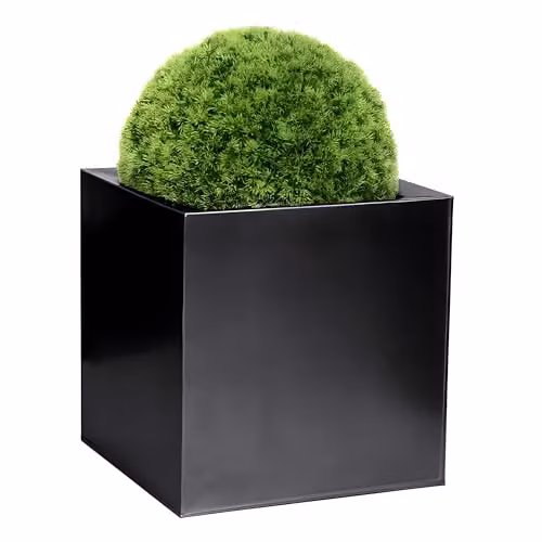 Primrose Black Galvanised Steel Cube Ornamental Outdoor Planter W/D/H: 40 x 40 x 40 cm – 5