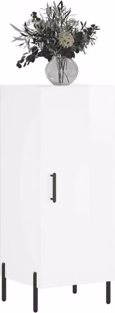Berkfield Home High Gloss White Modern Sideboard W/D/H: 34.5 x 34.5 x 90 cm – 1