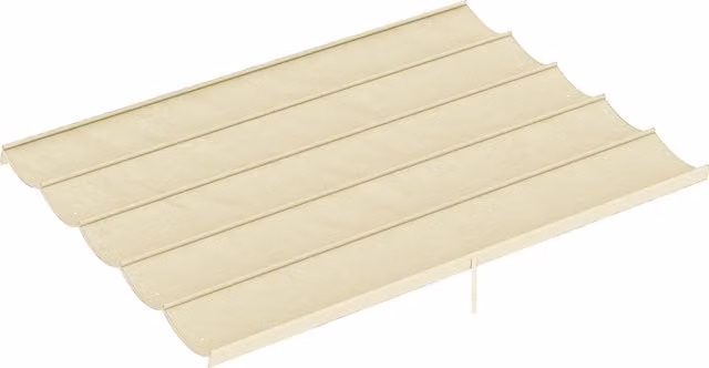 Outsunny Retractable Pergola Shade Cover Replacement Canopy in Cream White, W 400 cm x D 260 cm