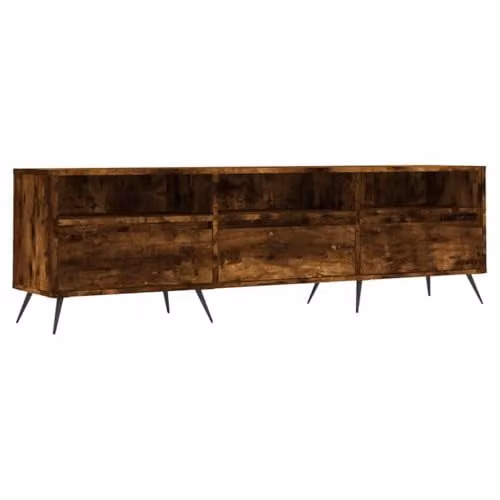 vidaXL TV Cabinet in Brown Oak with Wood and Metal Finish, W/D/H: 150 x 44.5 x 30 cm – 1