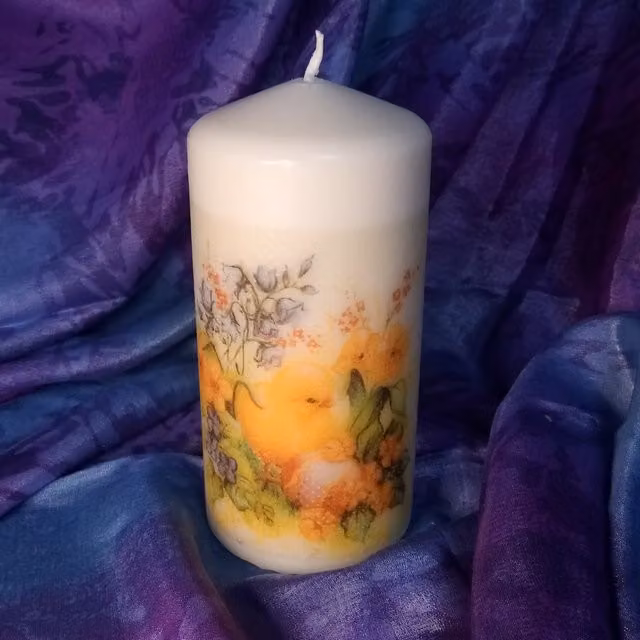 Viki Easter Pillar Candle in White
