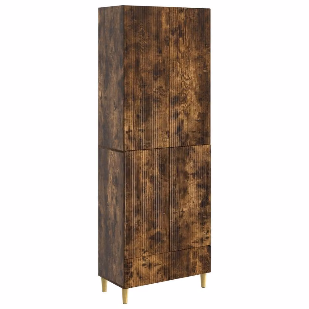 Berkfield Home 2-Piece Modern Smoked Oak Cabinet Set in Brown, W/D/H: 66 x 34.5 x 95 cm – 2