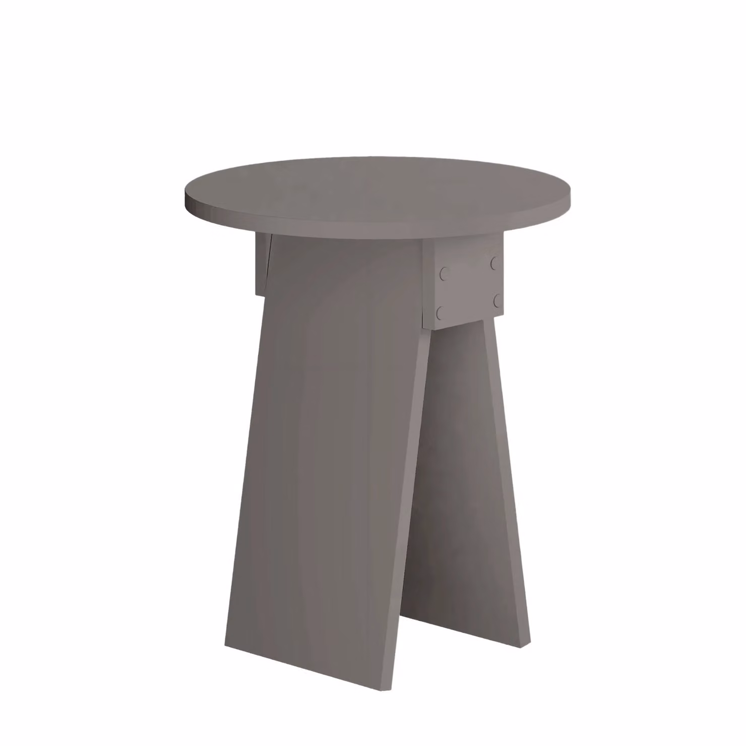 Decortie Chen Modern Round Side Table, Grey, W: 42 cm, D: 42 cm, H: 50 cm – 2