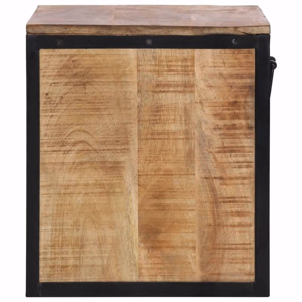Berkfield Home Beautiful Bedside Cabinet in Brown Solid Mango Wood W/D/H: 40 x 35 x 40 cm – 4