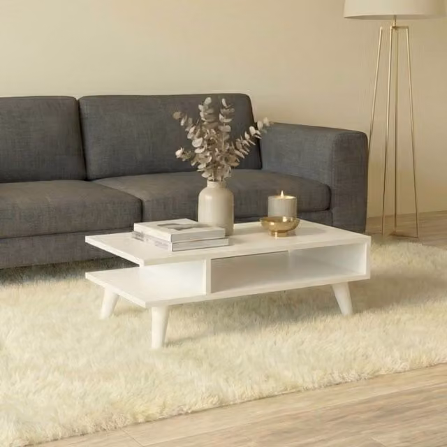 Decortie Titus Modern White Coffee Table