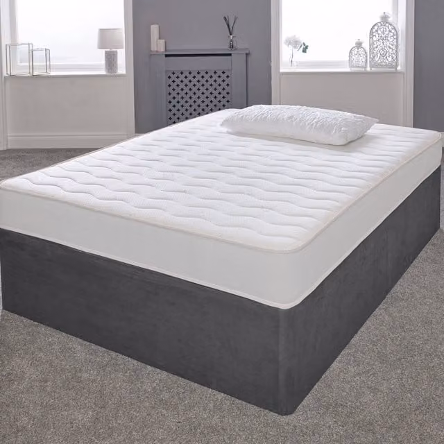 Cooltouch Essentials Darcy Wave Basic White Bonell Spring Mattress, White, W: 140 cm, H: 18 cm, D: 200 cm