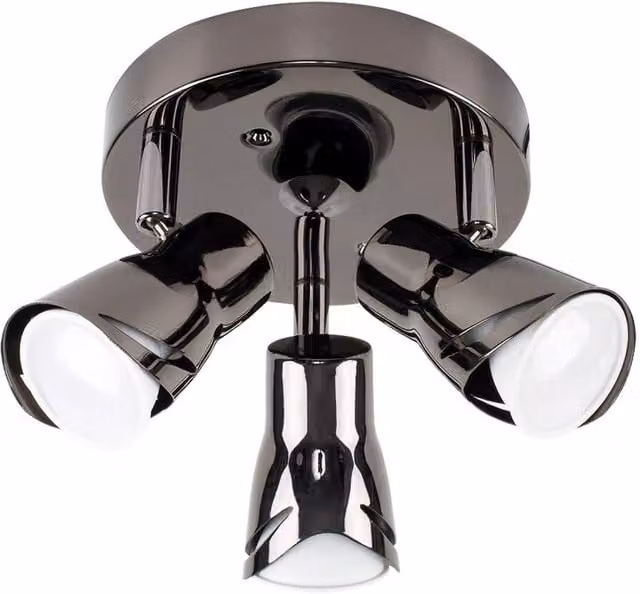 SPETLEK Modern 3-Way Adjustable Black LED Ceiling Light for Kitchens