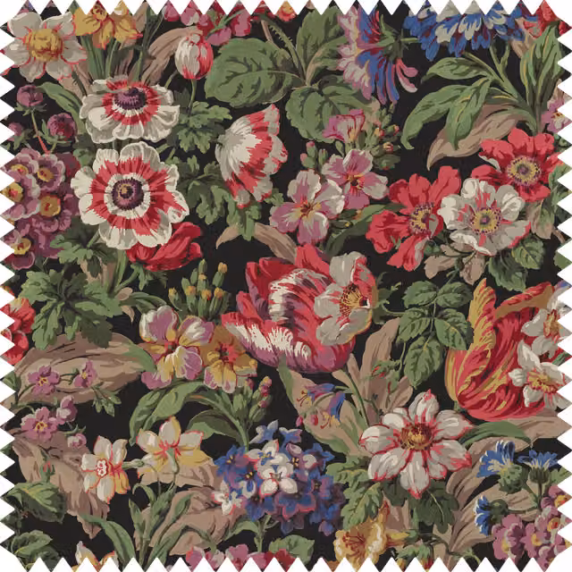 House of Hackney Florescence Velvet in Black and Multicolour