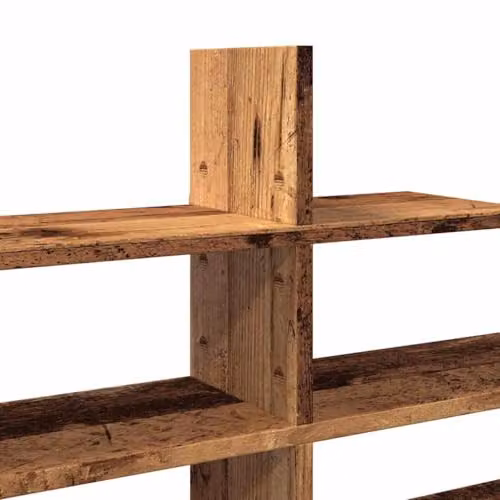 vidaXL Wall Shelf in Old Wood Brown, Engineered Wood, W/D/H: 124.5 x 18 x 60.5 cm – 2