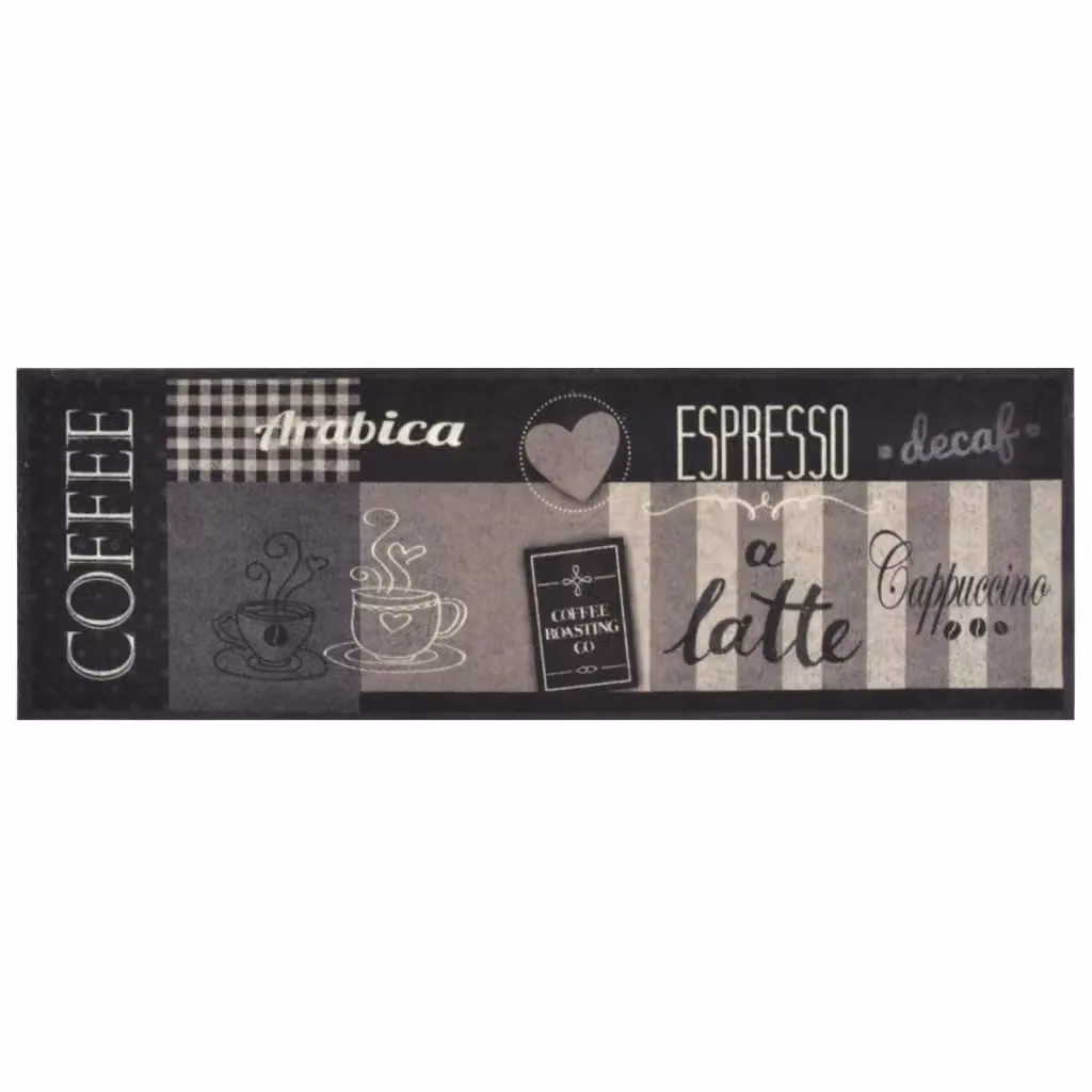 Berkfield Home Washable Non-Slip Kitchen Rug in Black and Multicolour, W: 60 cm, L: 180 cm – 2