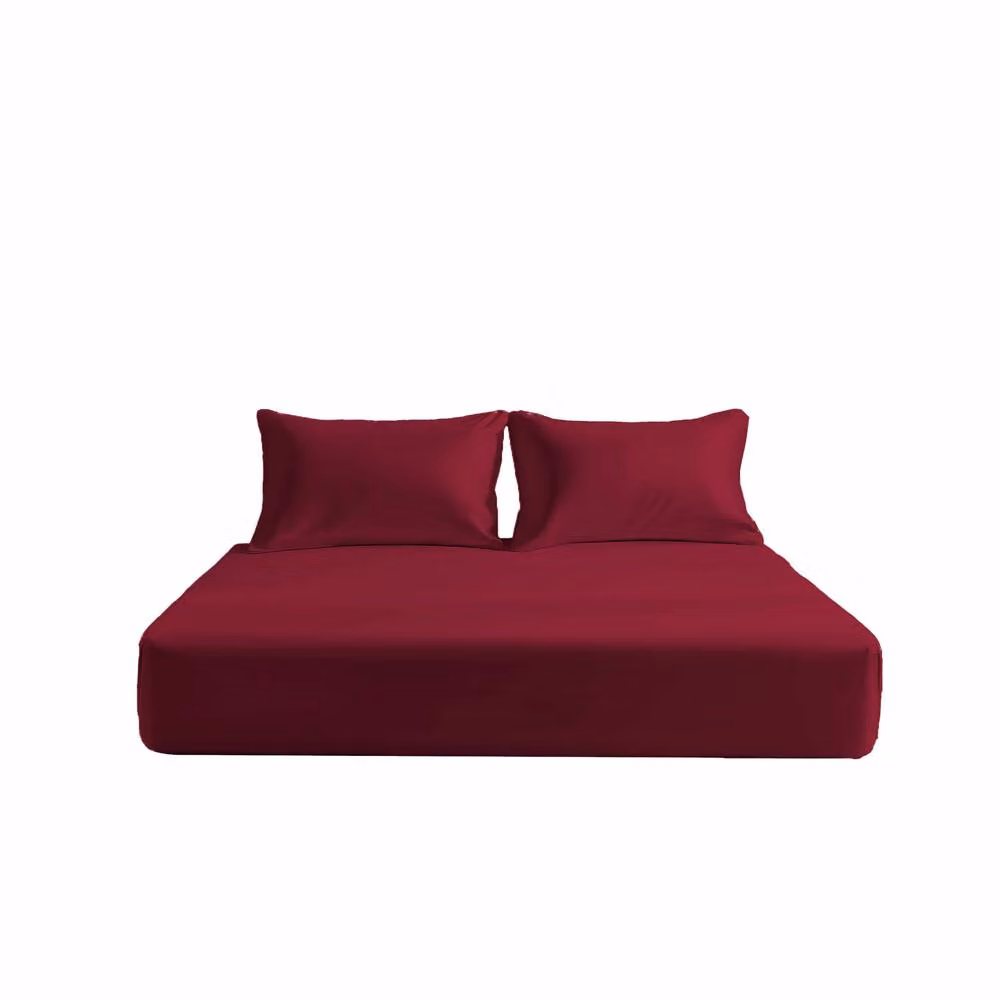 Snug City Red Microfibre Soft Touch Extra Deep Fitted Sheet, King Size, Depth: 40 cm – 2