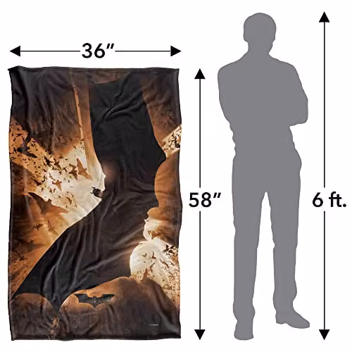 LOGOVISION Batman Begins Super Soft Fleece Throw Blanket, Multicolour, W: 91 cm, L: 147 cm – 2