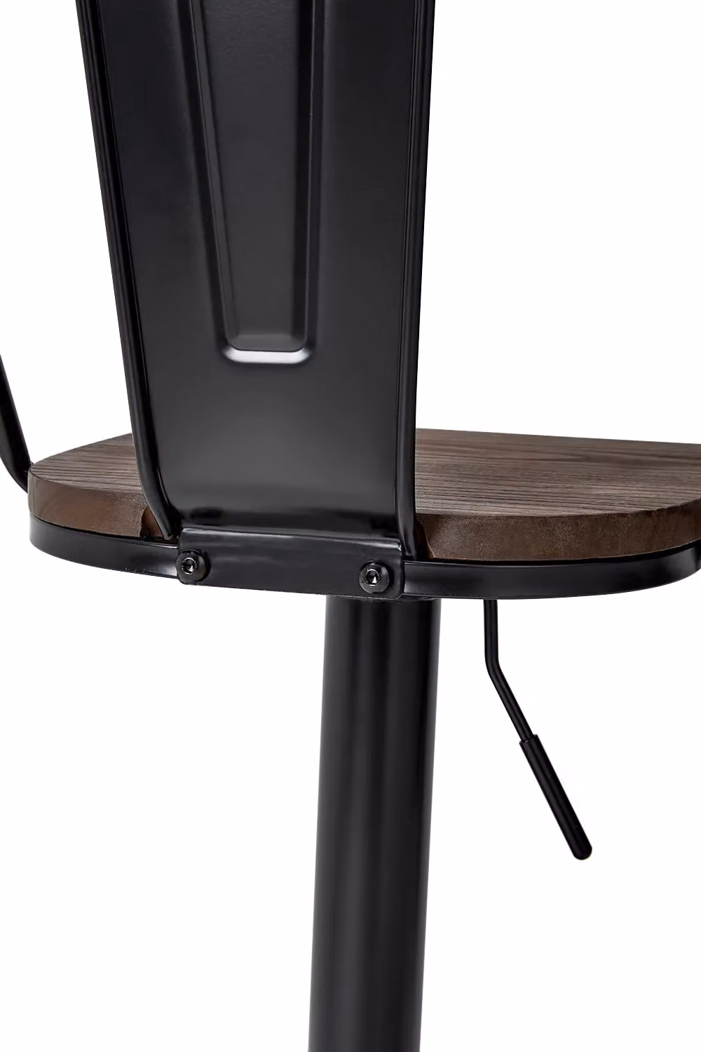 Living and Home Set of 2 Black Adjustable Swivel Bar Stools with Footrests – 7