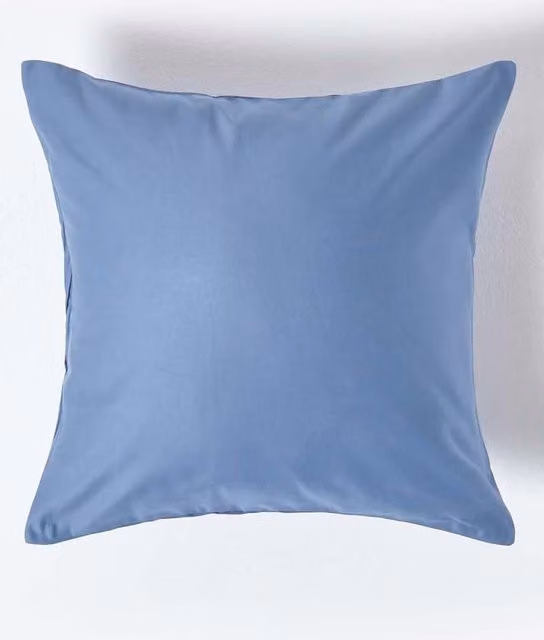 Homescapes Egyptian Cotton Pillowcase, 1000 Thread Count, Blue, 40 x 40 cm – 1