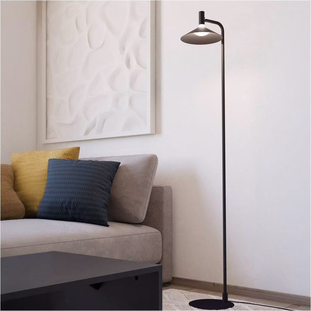 Loops 2 Pack Black Metal LED Floor Lamp with Included Bulbs for Reading and Task Lighting – 2