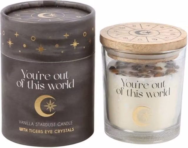 KDMD Vanilla Stardust Crystal Chip Candle in Brown – 1