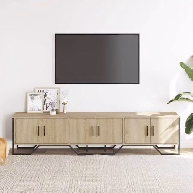 Berkfield Home TV Cabinet in Brown Sonoma Oak, W/D/H: 180 x 34 x 41 cm