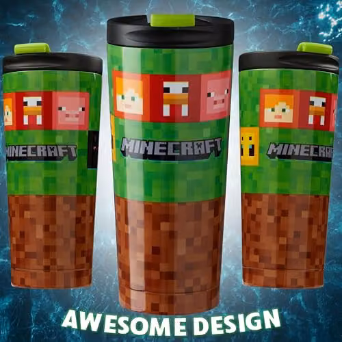 Get Trend Minecraft Insulated Stainless Steel Travel Mug, 425 ml, Multicolour – 8