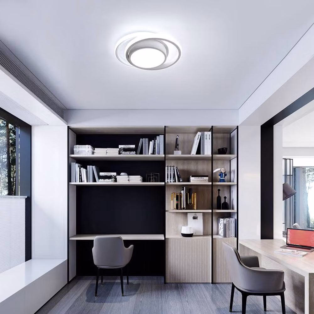 COMELY Pack of 2 Round 36W LED Ceiling Lights in White with Cool White Light – 2