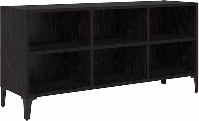 Berkfield Home Black Oak TV Stand in Black Oak Matt Finish