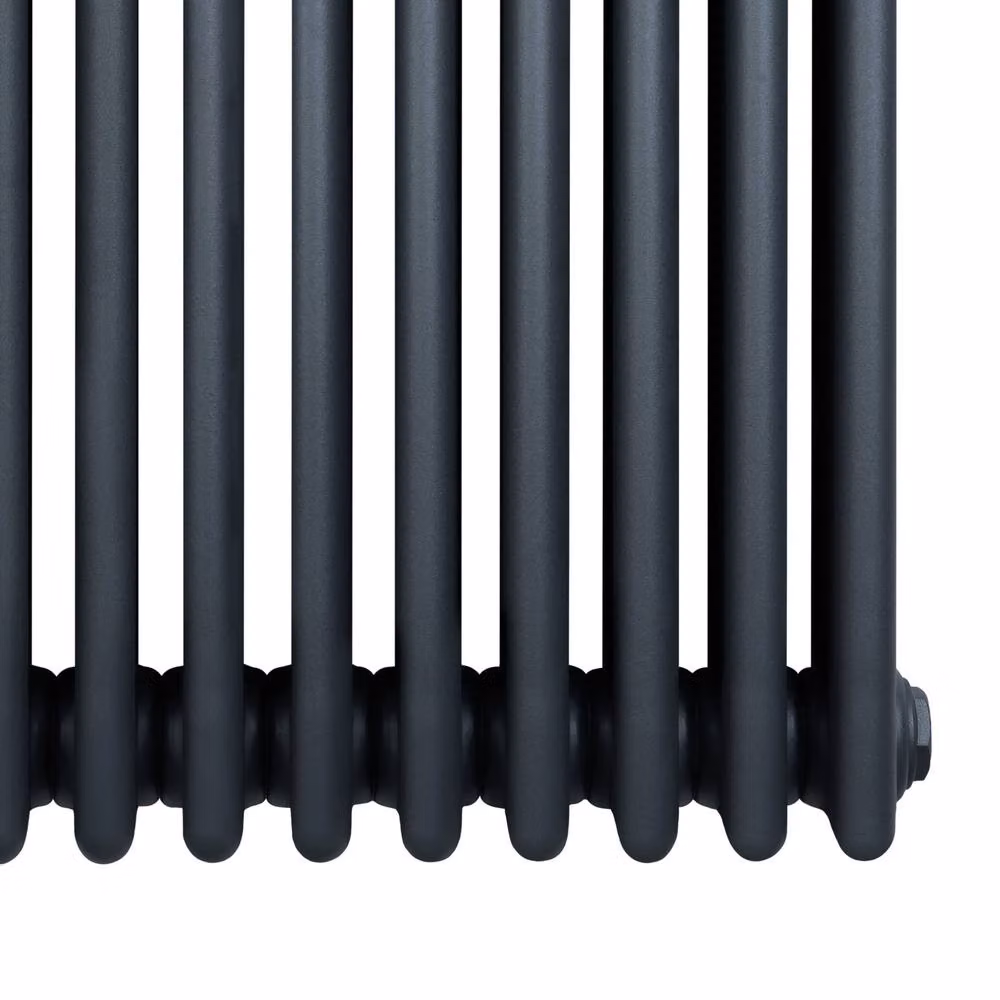 Monstershop Traditional 4 Column Steel Radiator in Anthracite Grey, H: 137.0 cm, W: 30.0 cm, D: 30.0 cm – 5