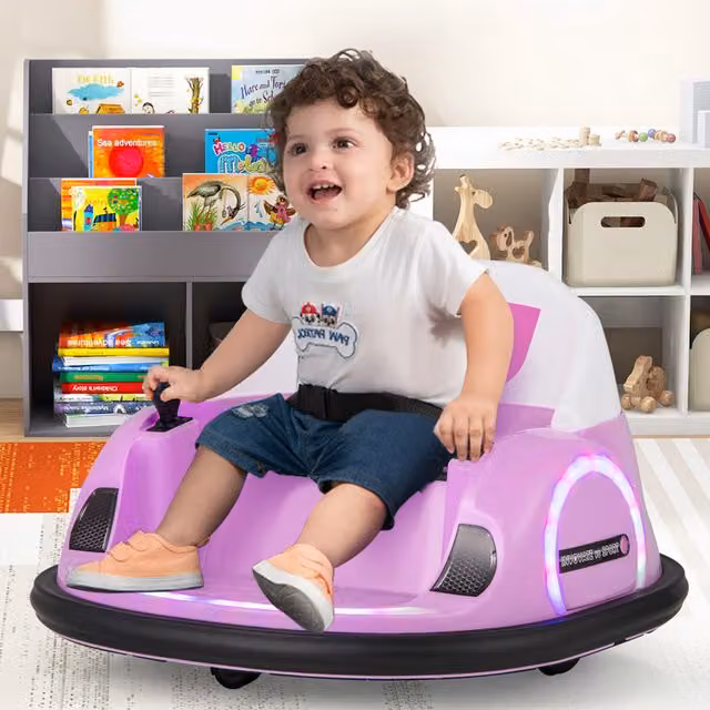 Costway Pink Electric Kids Ride On Bumper Car