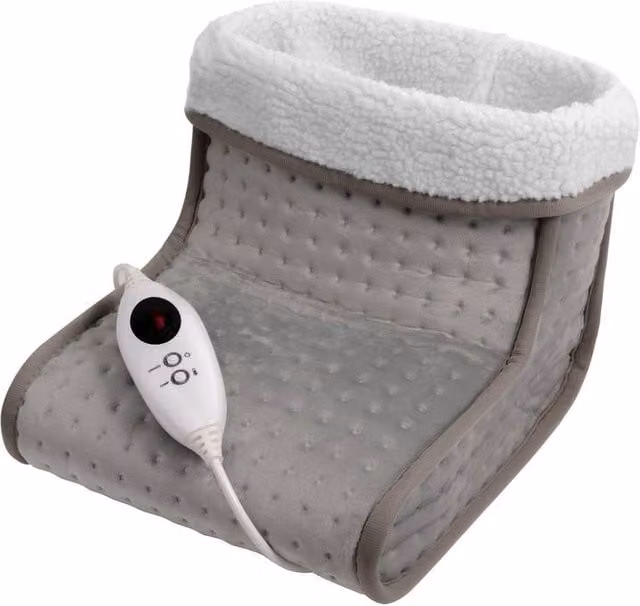 Daewoo Heated Foot Warmer in Grey with Remote Control, LED Display and 6 Heat Settings – 1