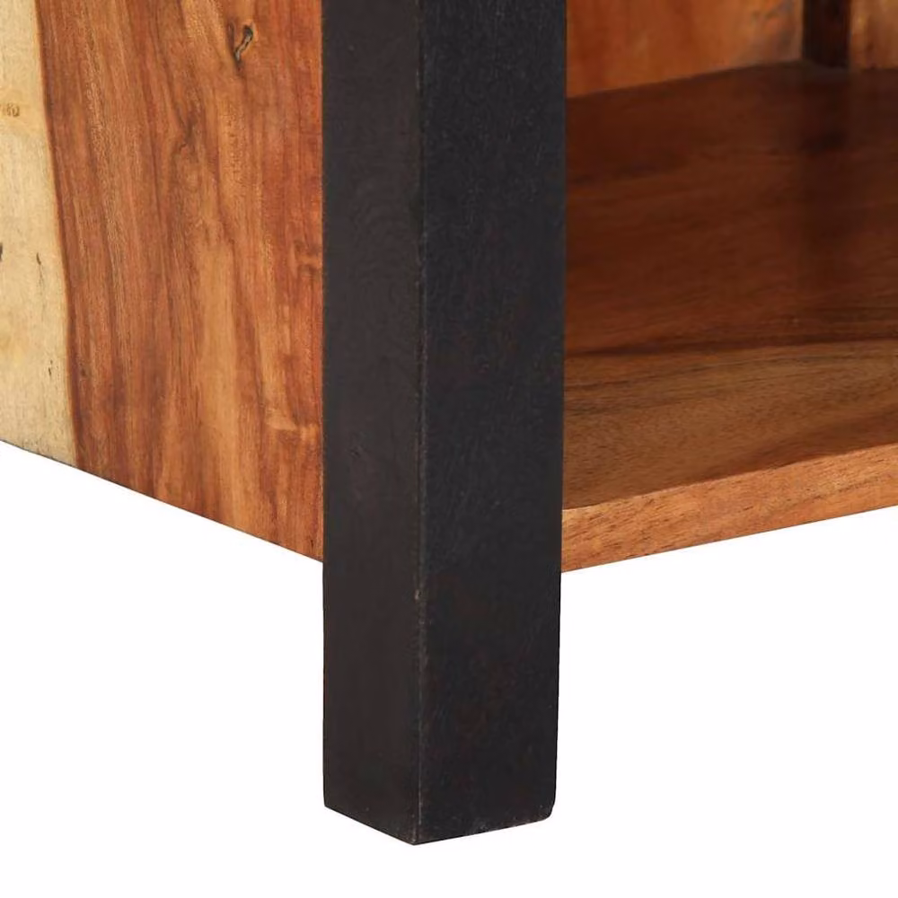 Berkfield Home Modern Bedside Cabinets, Set of 2, Brown Solid Acacia Wood, W/D/H: 40 x 35 x 50 cm – 6