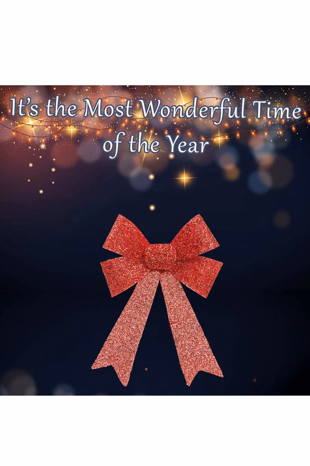 VFM e-Store Red Tinsel Bow Christmas Decoration W/D/H: 22 x 32 x 7 cm – 3