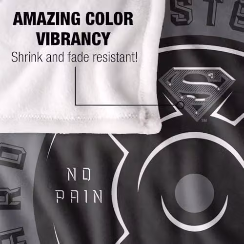 Warner Bros. Superman Justice League Super Soft Microfibre Throw Blanket, Multicolour, W: 127 cm x D: 152 cm – 3