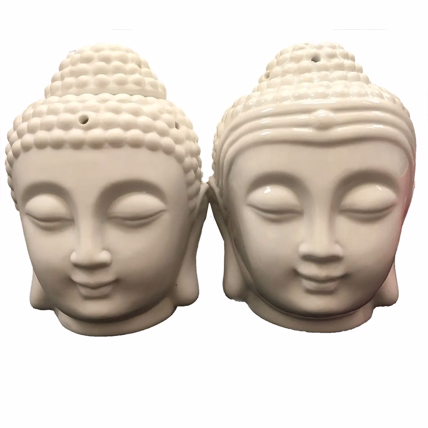 Ancient Wisdom KDMD Buddha Head Ceramic Tealight Oil Burner in White – 2