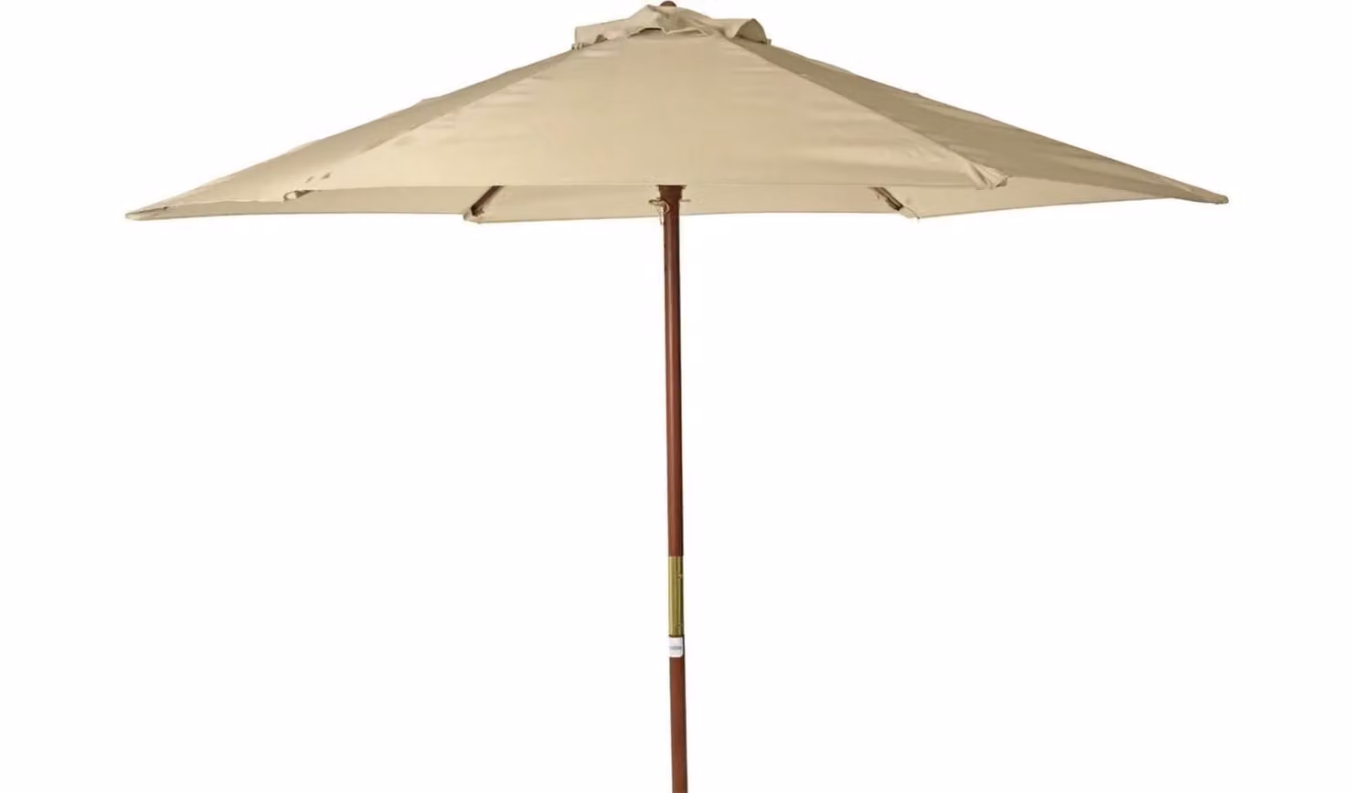 Cheap Furniture Warehouse 2m Water Repellent Beige Garden Parasol with Wooden Central Pole