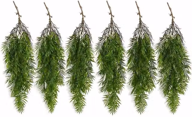 Botanik Pack of 6 Green Artificial Palm Fern Leaves, 90 cm – 1