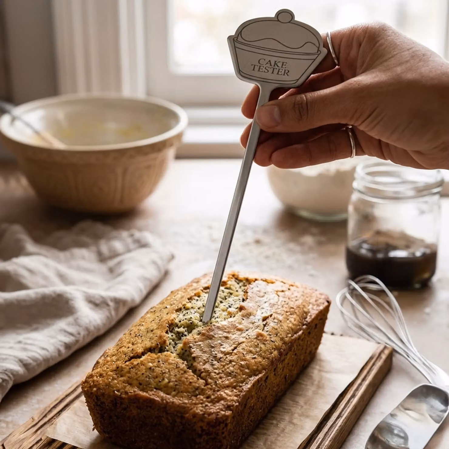 Orsina Stylish Stainless Steel Cake Tester in Silver – 2