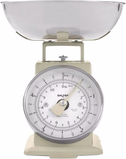 Salter Manual Mechanical Kitchen Scale with Analog Display, 5kg, Beige